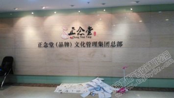 大成国际logo墙制作